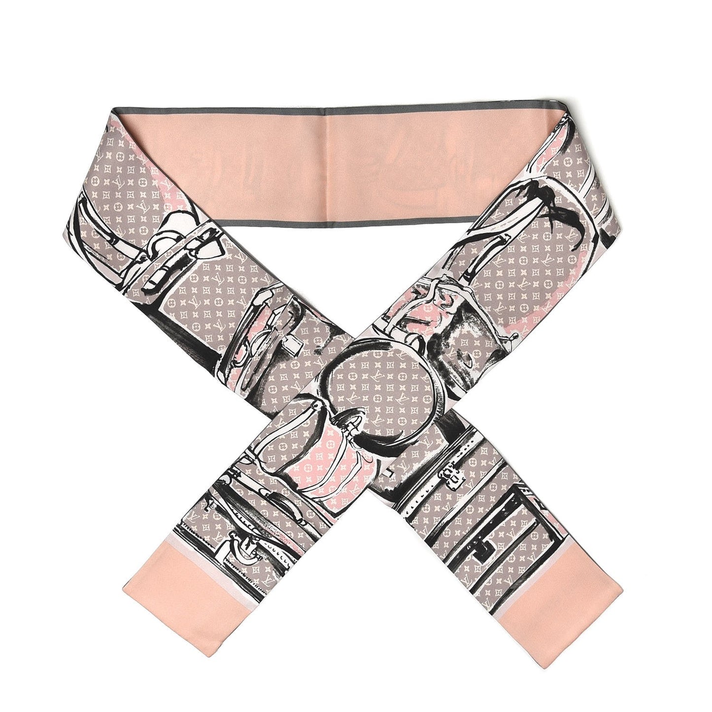 Silk Monogram Trunks Bandeau Rose Poudre