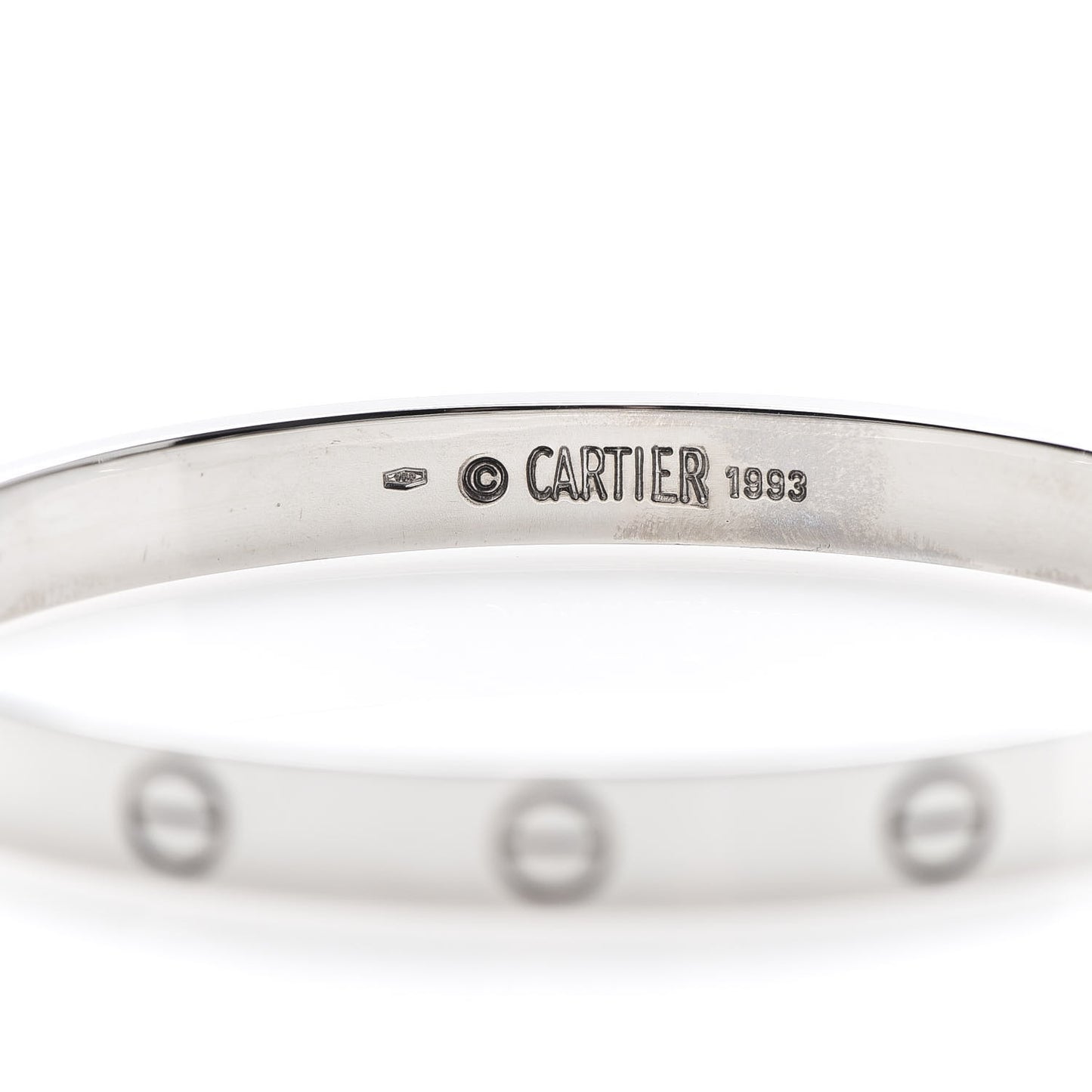 18K White Gold LOVE Bracelet 17