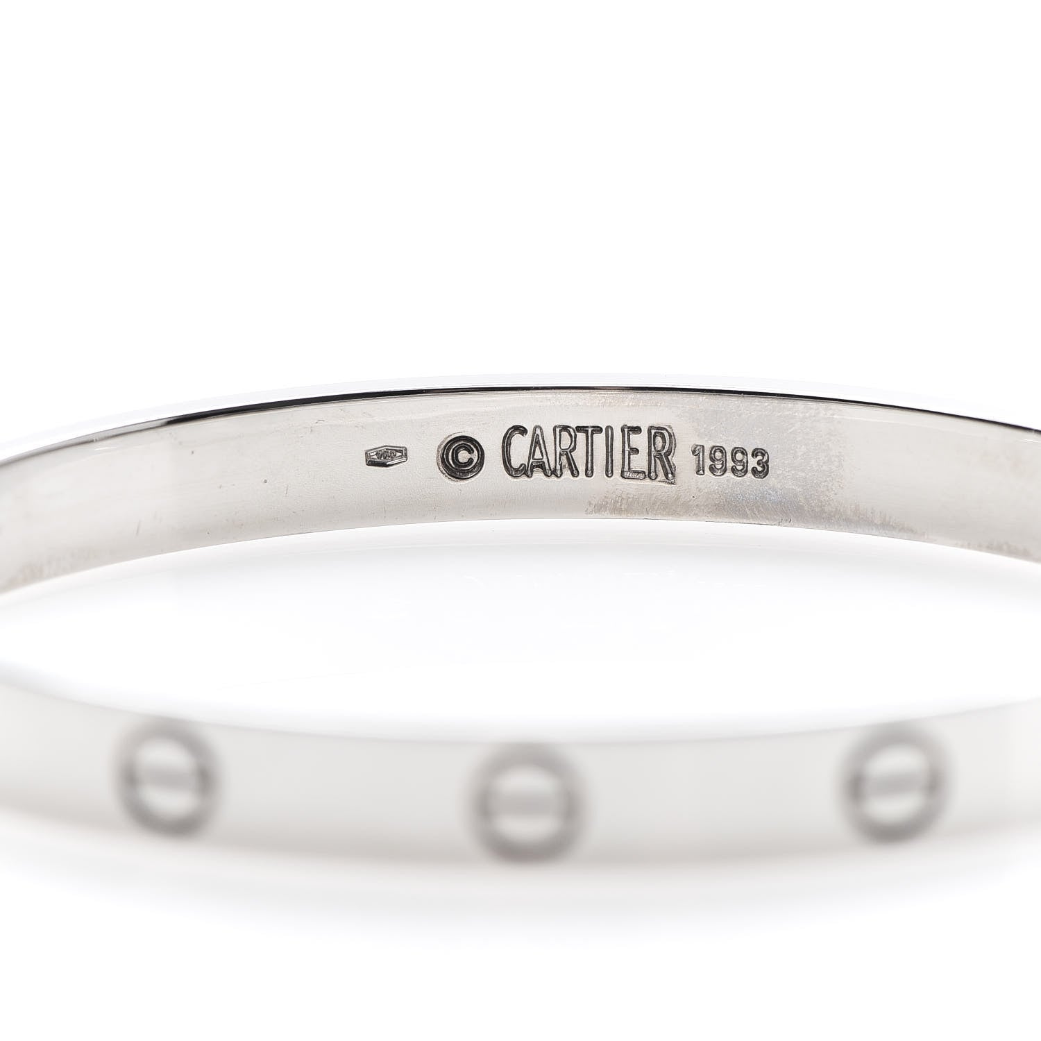 Cartier 18K White Gold LOVE Bracelet 17 4 of 7
