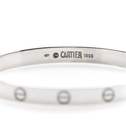 Cartier 18K White Gold LOVE Bracelet 17 4 of 7