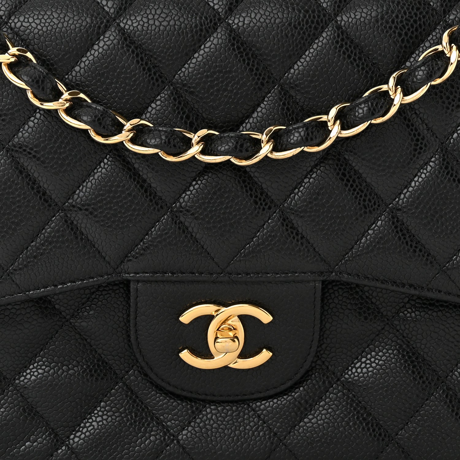 Chanel Caviar Quilted Jumbo Double Flap Black 8 of 10
