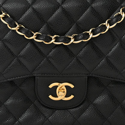 Chanel Caviar Quilted Jumbo Double Flap Black 8 of 10
