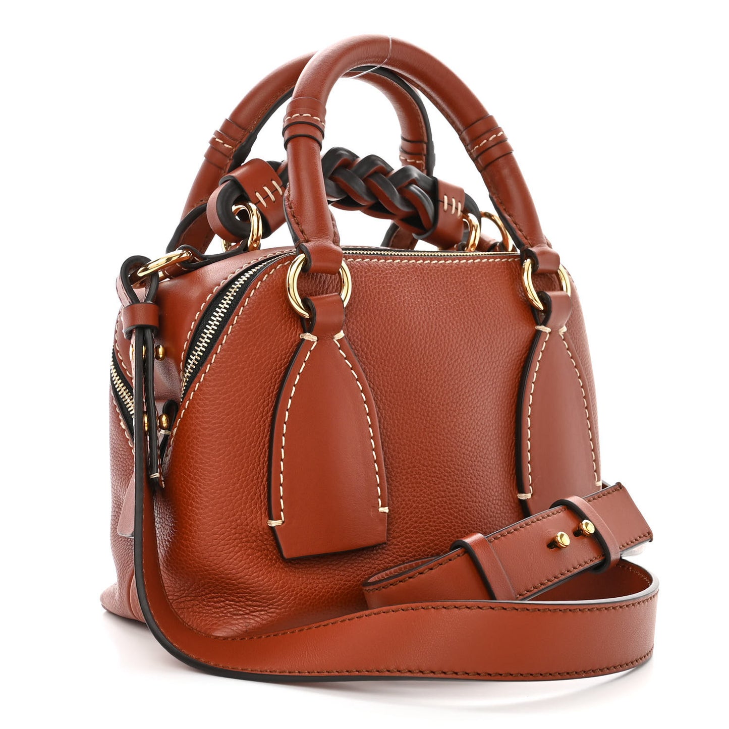 Calfskin Small Daria Sepia Brown