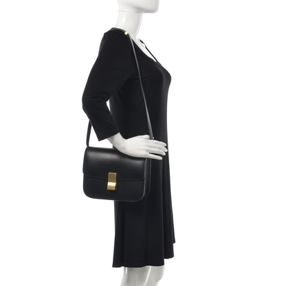 Celine Box Calfskin Medium Classic Box Flap Bag Black 2 of 8