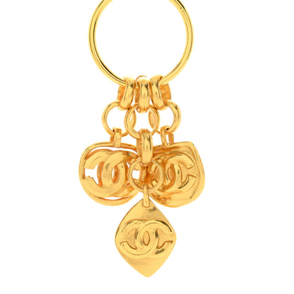 Chanel Metal CC Charms Key Chain Gold 3 of 3