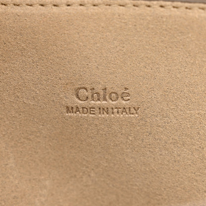Chloe Calfskin Suede Medium Faye Shoulder Bag Motty Grey 6 of 10
