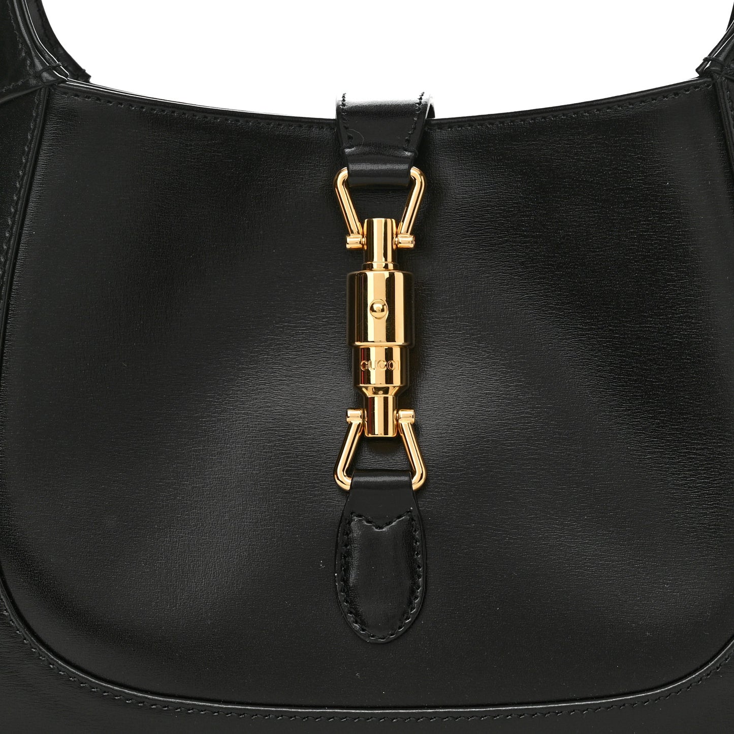 Boarded Dyana Lux Calfskin Small Jackie 1961 Hobo Black