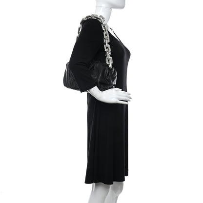 Bottega Veneta Calfskin The Pouch Chain Black 2 of 10