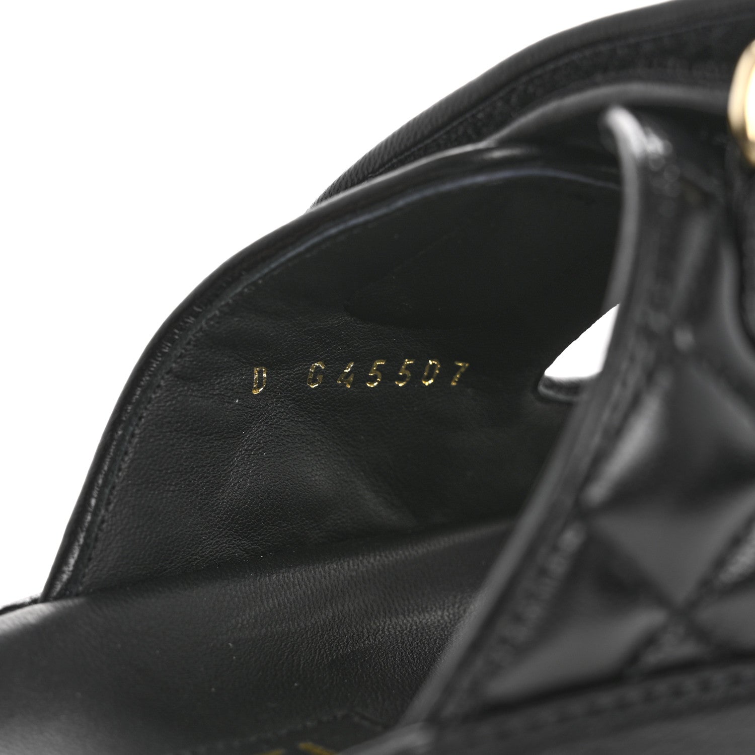 Chanel Lambskin Quilted Velcro Dad Chain CC Slide Sandals 36 Black 9 of 10