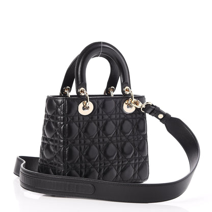 Christian Dior Lambskin Cannage Small Lucky Badges My Lady Dior Black 5 of 16