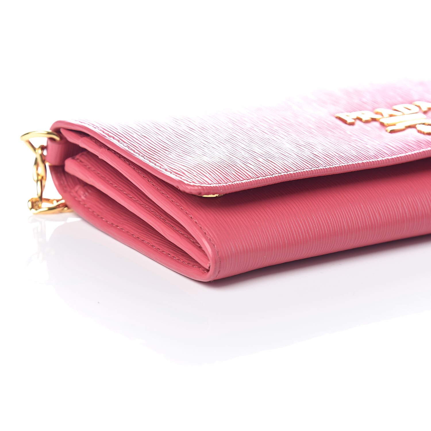 Prada Vitello Move Oro Chain Wallet Peonia 8 of 9