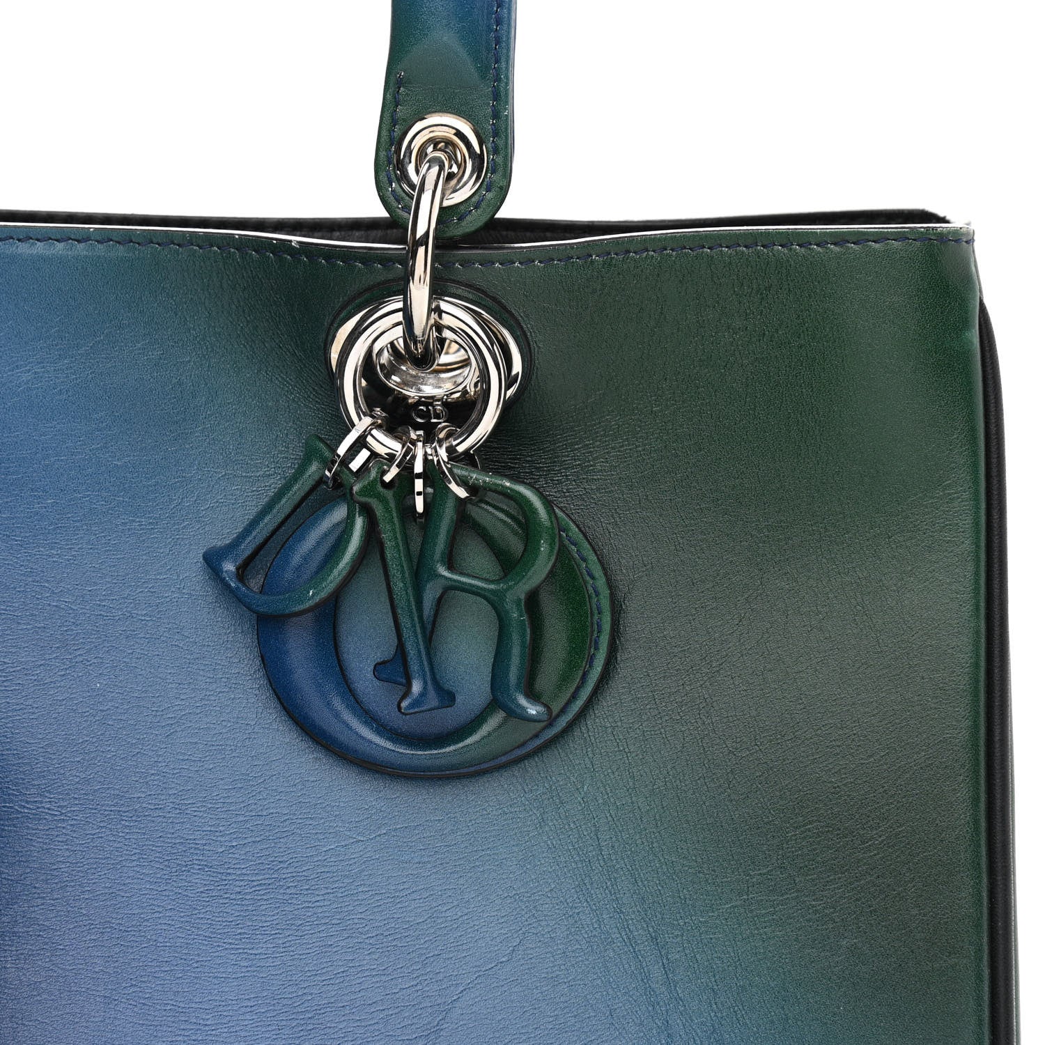 Christian Dior Box Calfskin Gradient Medium Diorissimo Blue Violet 9 of 18
