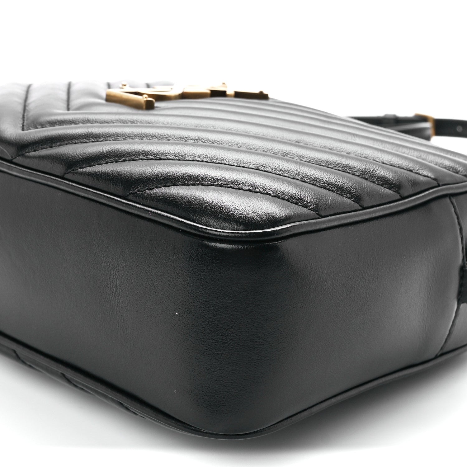 Saint Laurent Calfskin Matelasse Monogram Lou Camera Bag Black 10 of 10