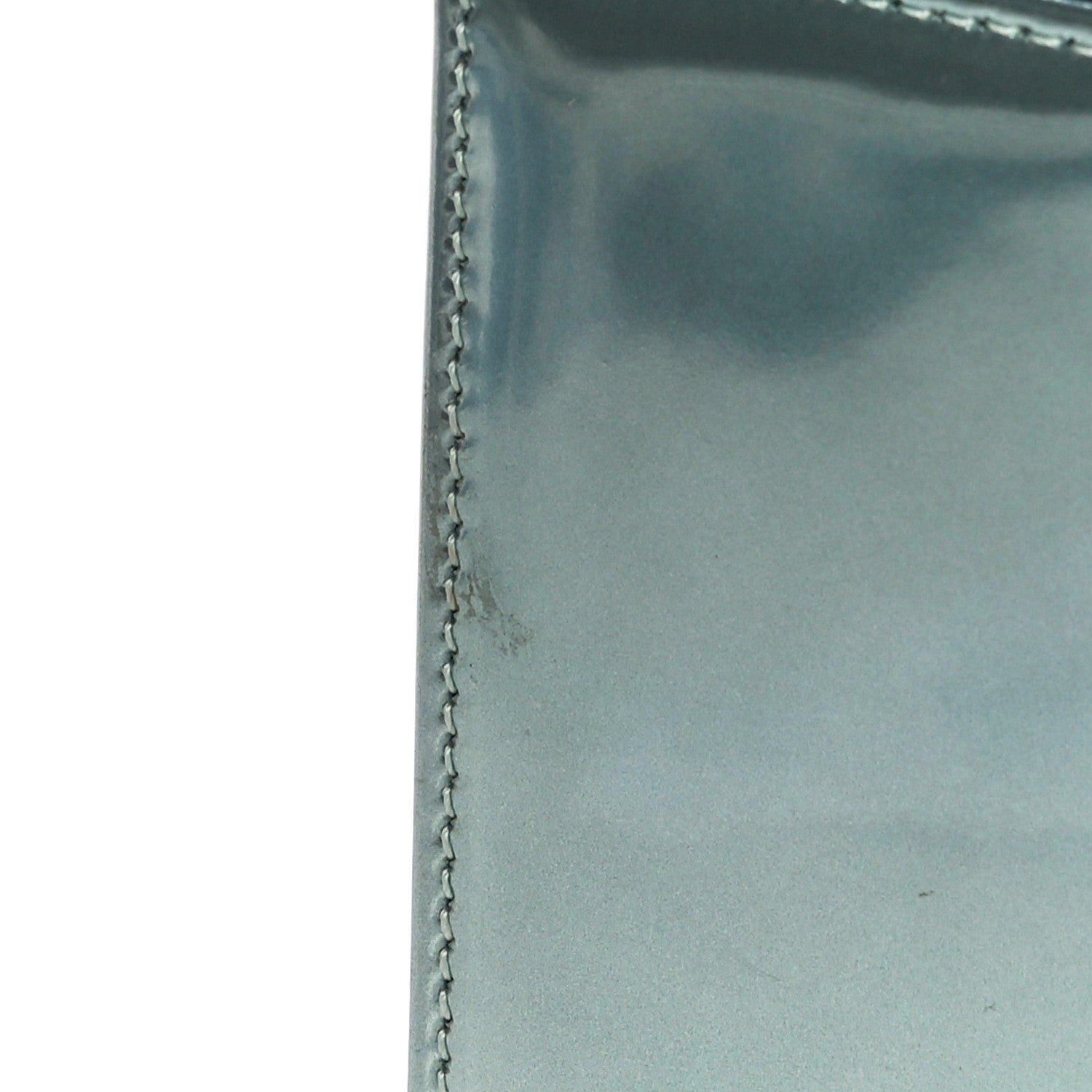 Christian Dior Metallic Patent Micro-Cannage Small Diorama Flap Bag Azur 17 of 17
