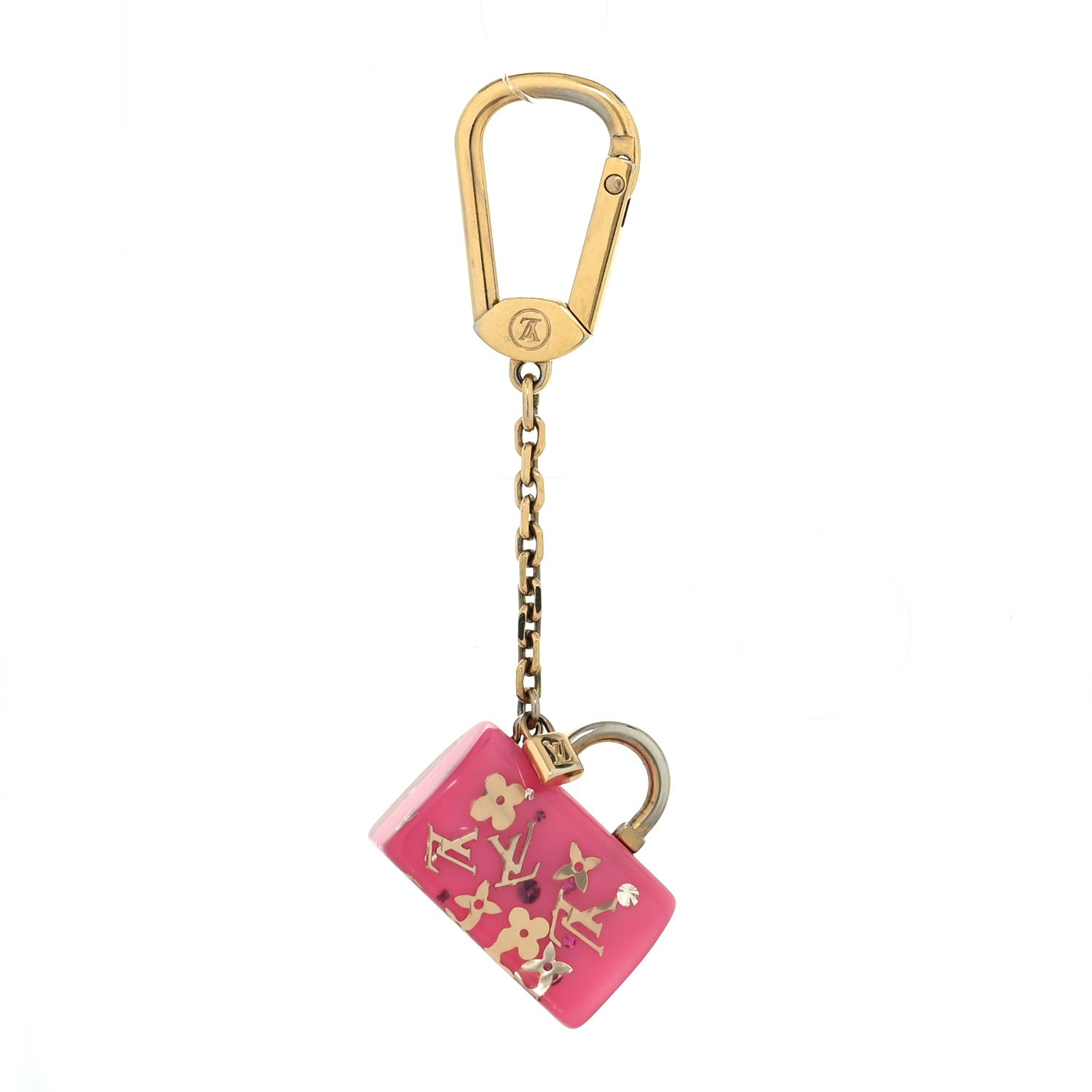 Louis Vuitton Resin Inclusion Speedy Bag Charm Key Chain Rose Pop 1 of 3