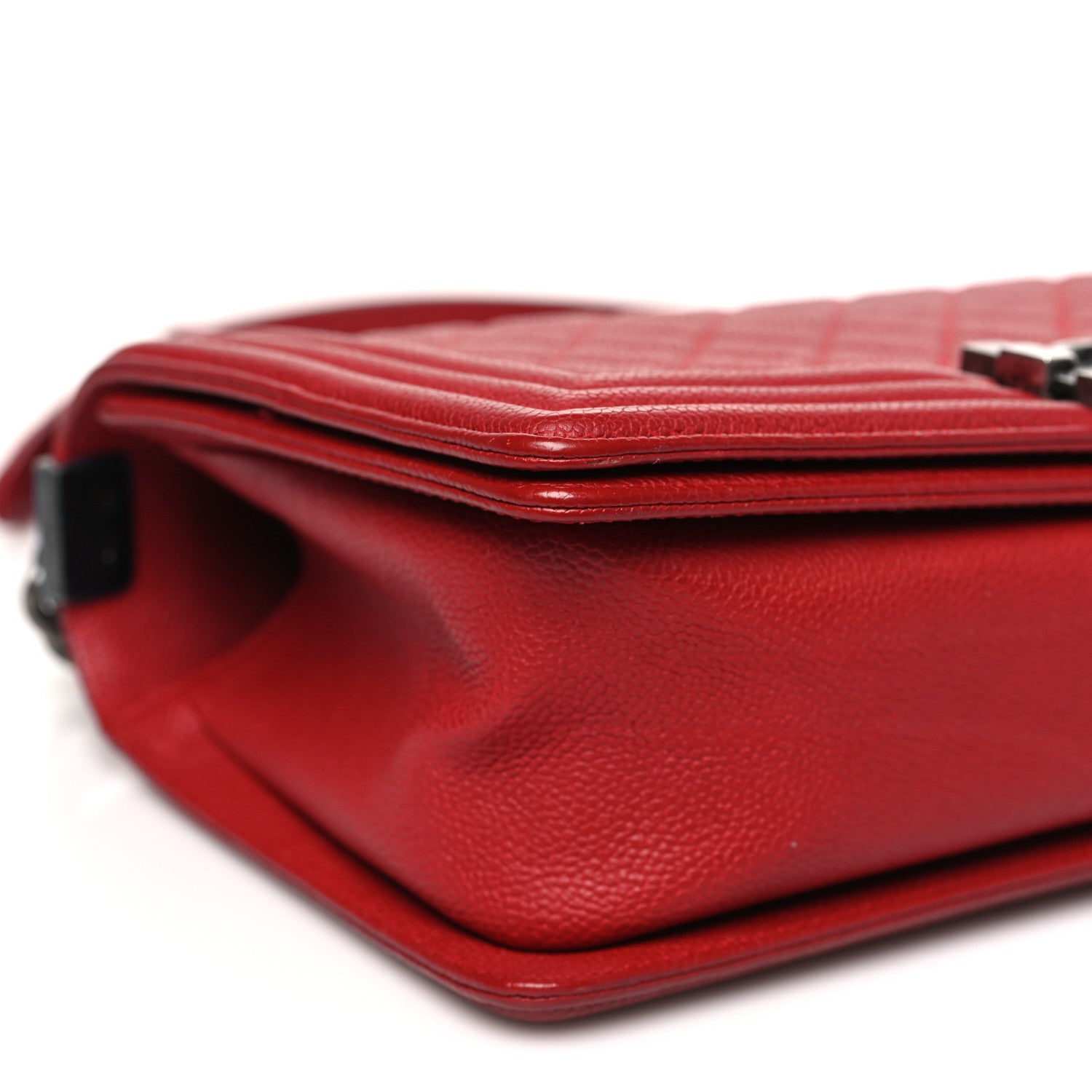 Chanel Caviar Quilted Medium Boy Flap Red 9 of 10