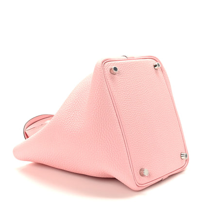 Hermes Taurillon Clemence Picotin Lock 18 PM Rose Sakura 5 of 12