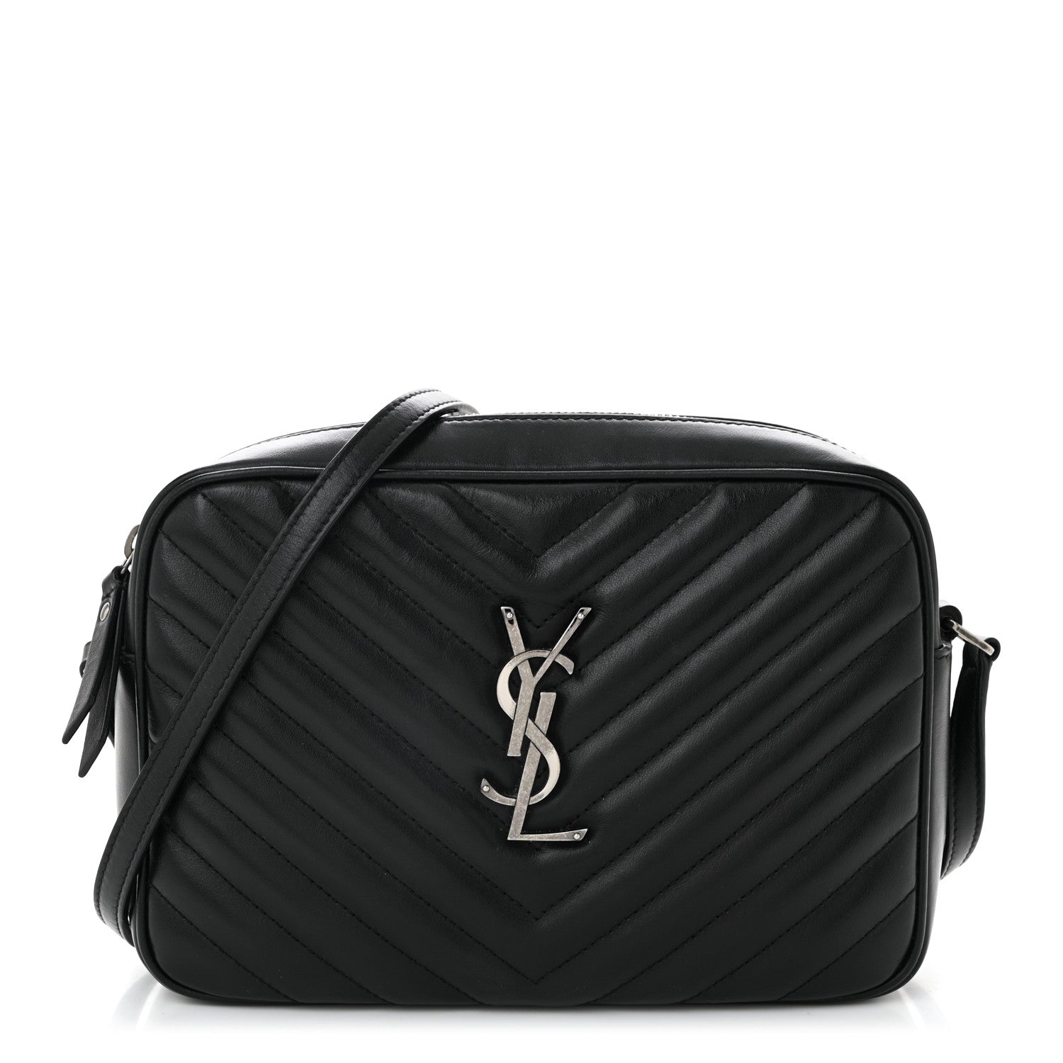 Saint Laurent Calfskin Matelasse Monogram Lou Camera Bag Black 1 of 10