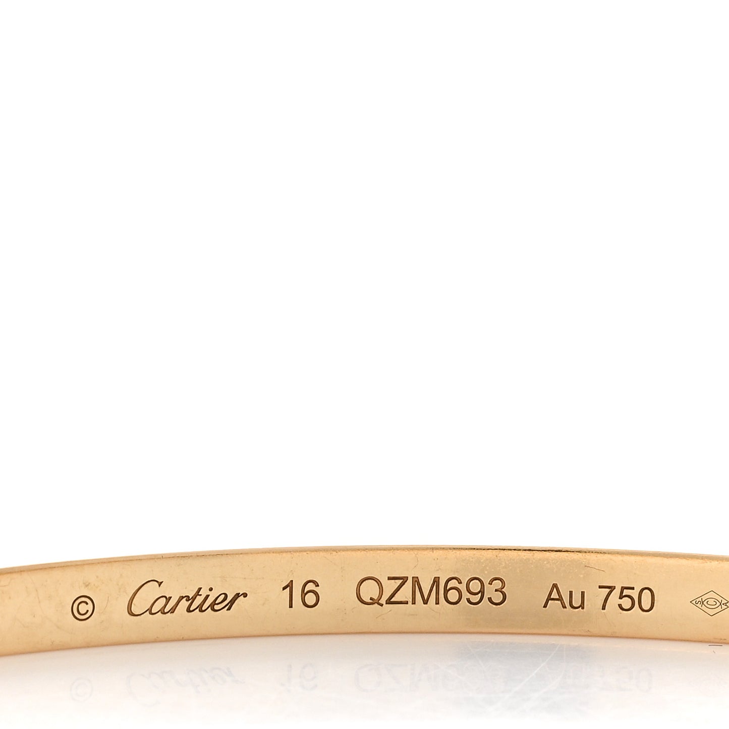 18K Yellow Gold Diamond Small LOVE Paved Bracelet 16