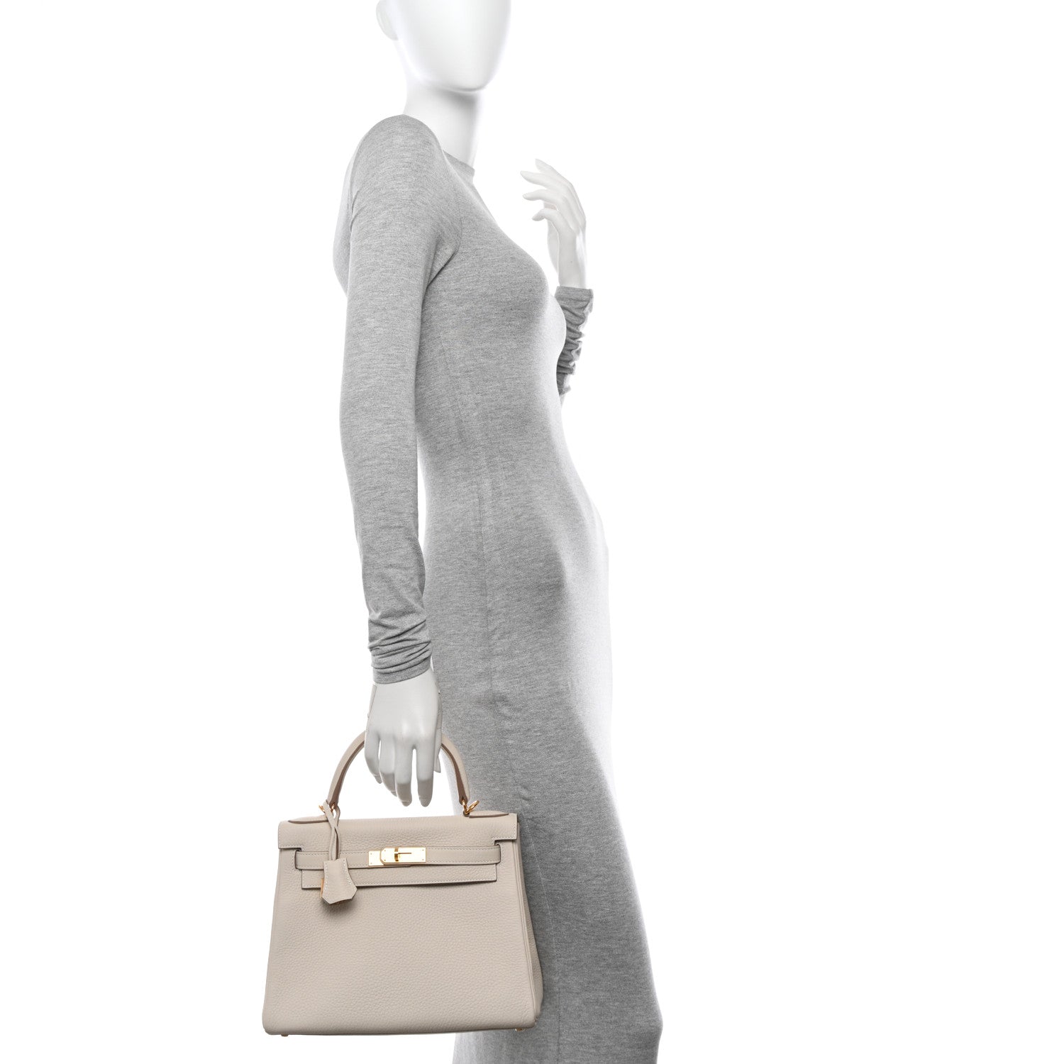 Hermes Taurillon Clemence Kelly Retourne 28 Craie 2 of 12
