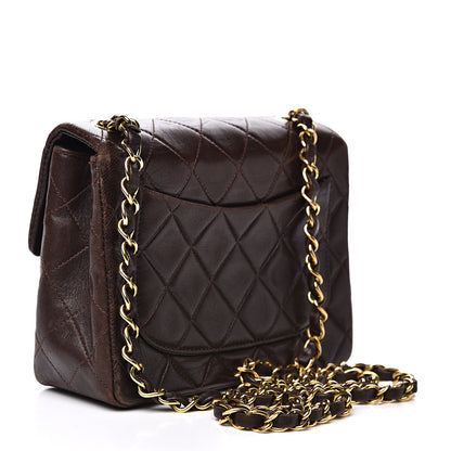 Chanel Lambskin Quilted Mini Square Flap Brown 2 of 14