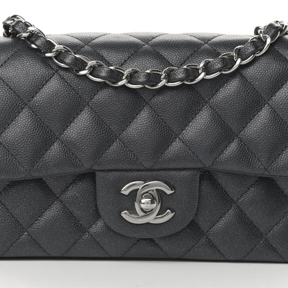 Chanel Iridescent Caviar Quilted Mini Rectangular Flap Black 8 of 12