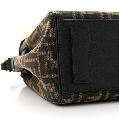 Versace X FENDI Grained Calfskin Fendace Medium La Medusa Top Handle Bag Black Brown 8 of 12