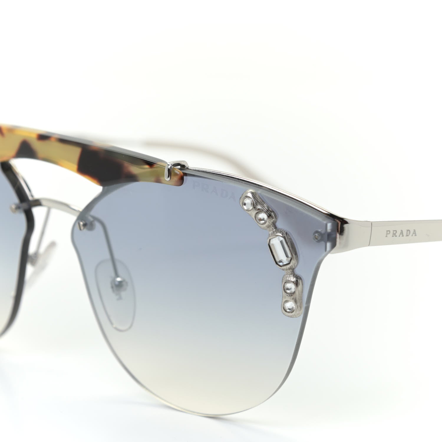 Prada Acetate Crystal Sunglasses SPR 53U Tortoise 7 of 7