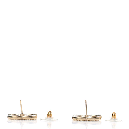 Chanel Crystal CC Earrings Gold 3 of 4
