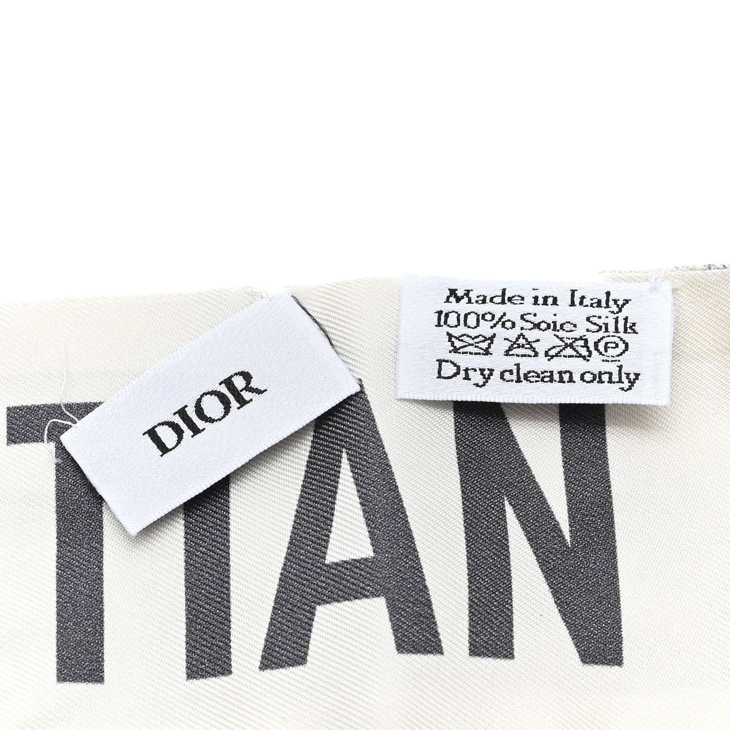 Christian Dior Silk Toile De Jouy Mitzah Scarf White 3 of 5