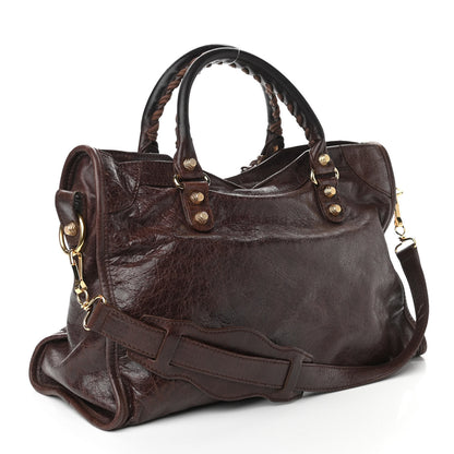 Balenciaga Agneau Giant 12 Gold Hardware City Cigare Fonce 3 of 11