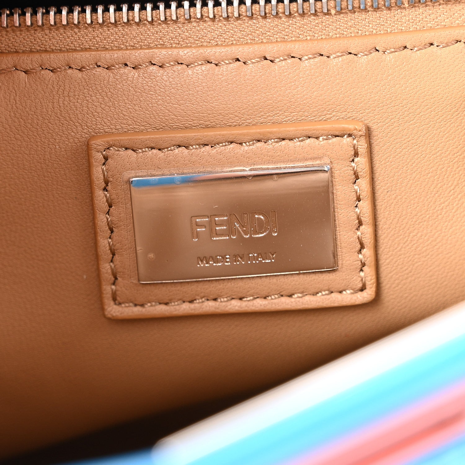 Fendi Nappa Colorblock Mini Peekaboo Iconic Satchel Blue Royal