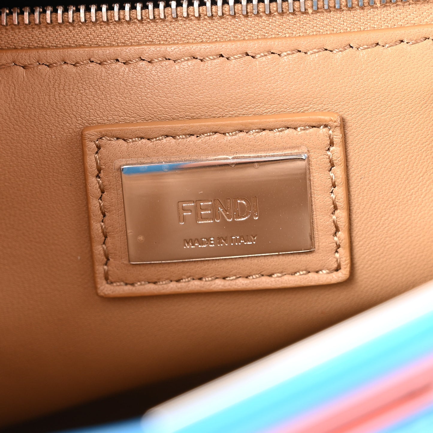 Nappa Colorblock Mini Peekaboo Iconic Satchel Blue Royal Papavero Cuoio