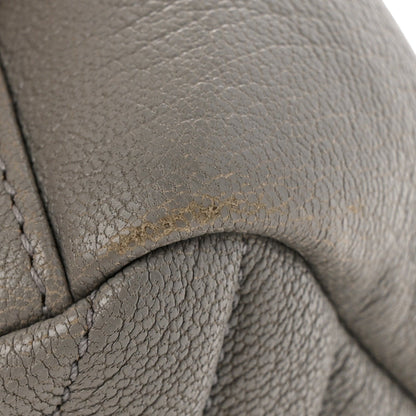 Saint Laurent Sheepskin Matelasse Chevron Monogram Medium College Bag Granite 11 of 14
