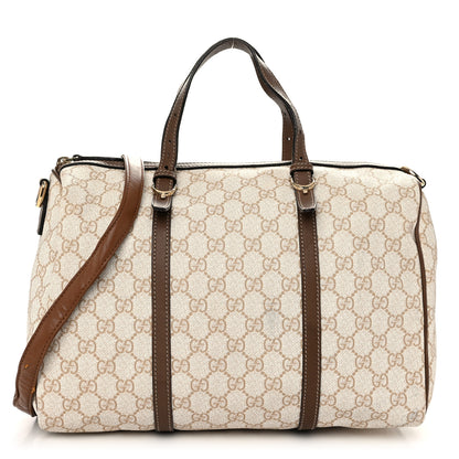 Gucci GG Supreme Monogram Calfskin Medium Nice Boston New Mystic White Beige Brown 1 of 16