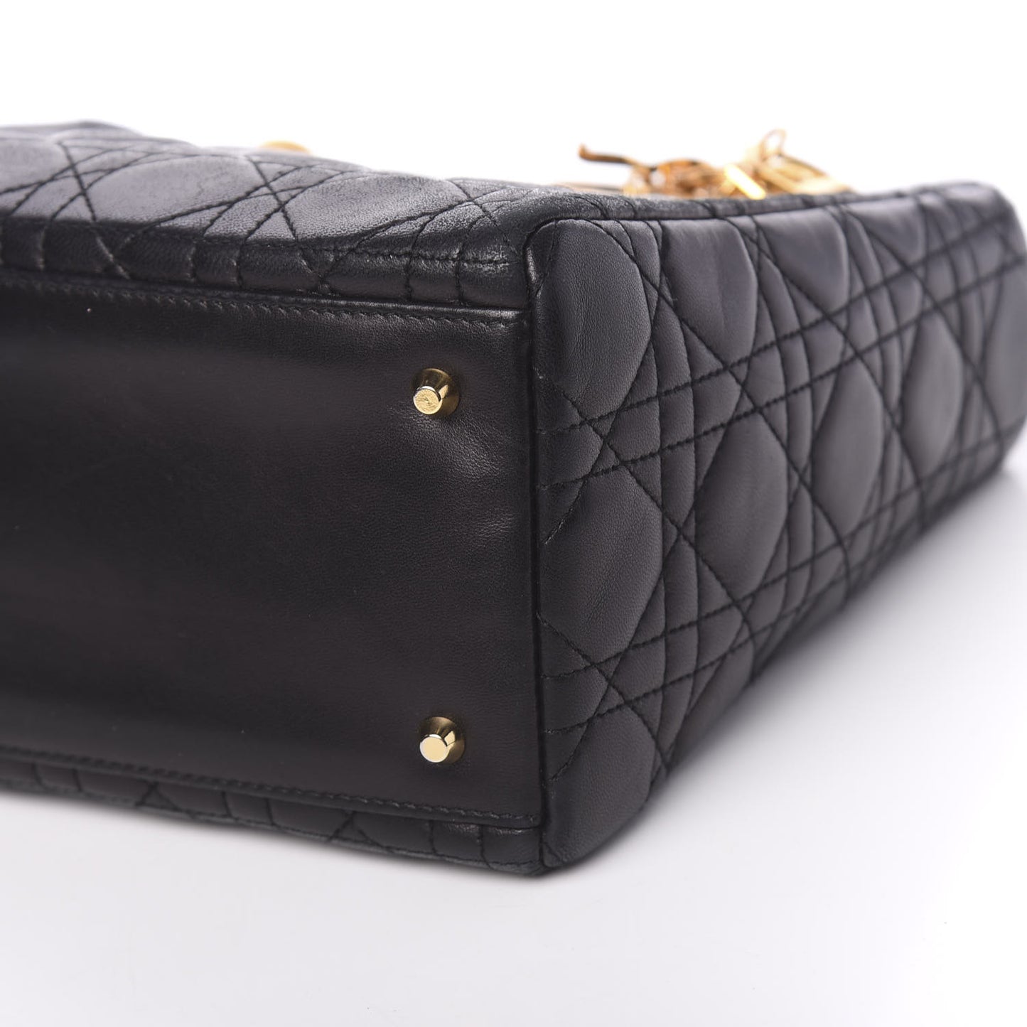 Lambskin Cannage Medium Lady Dior Black