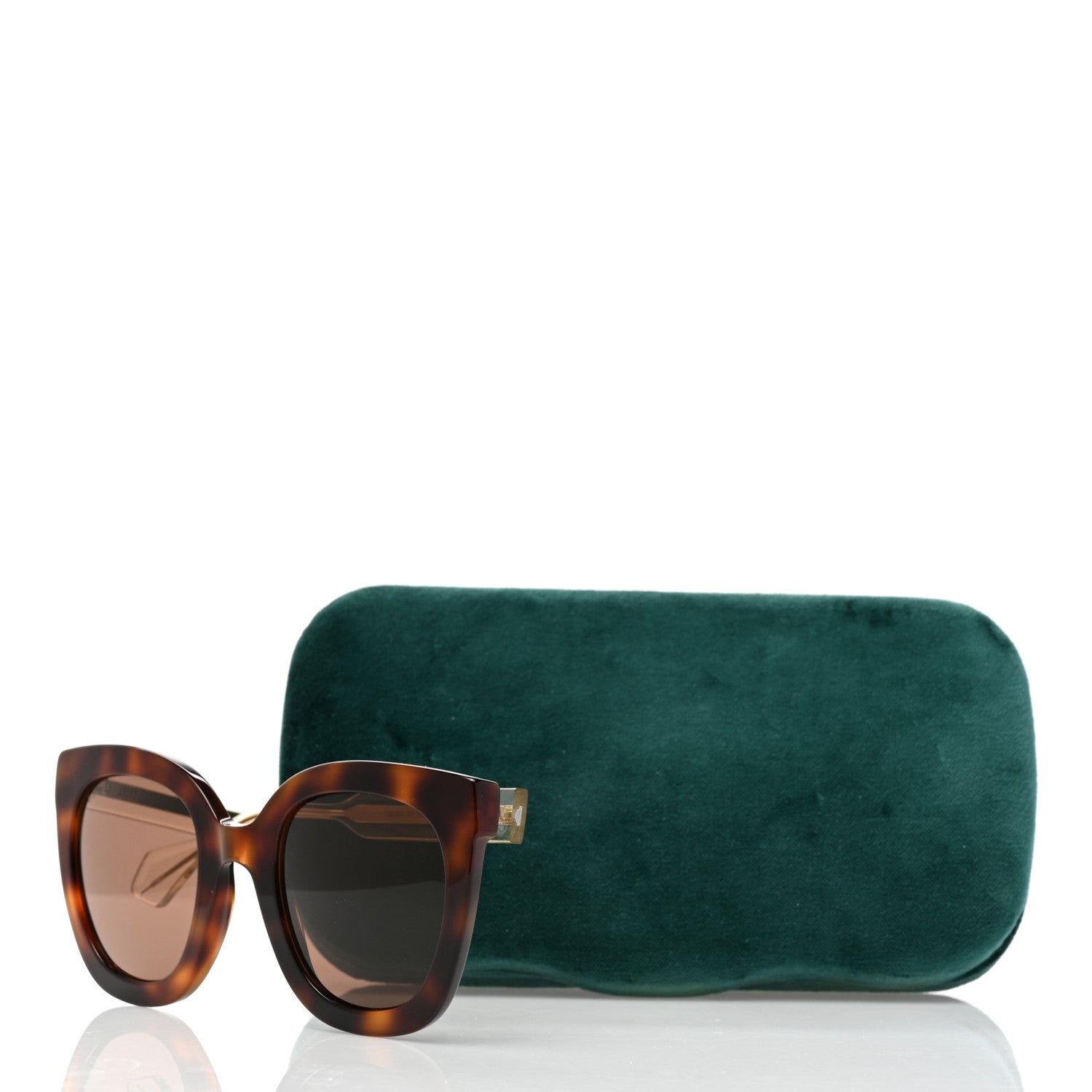 Gucci Acetate Crystal Square Sunglasses GG0564S Tortoise 8 of 8