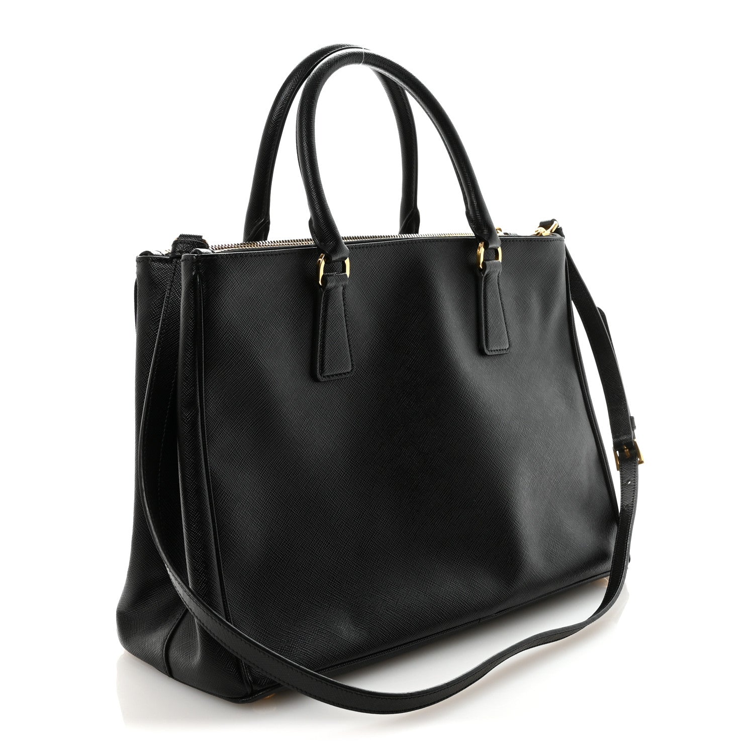 Prada Saffiano Lux Large Galleria Double Zip Tote Black 3 of 9