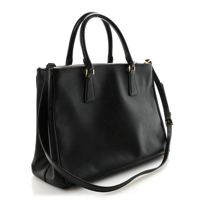 Prada Saffiano Lux Large Galleria Double Zip Tote Black 3 of 9