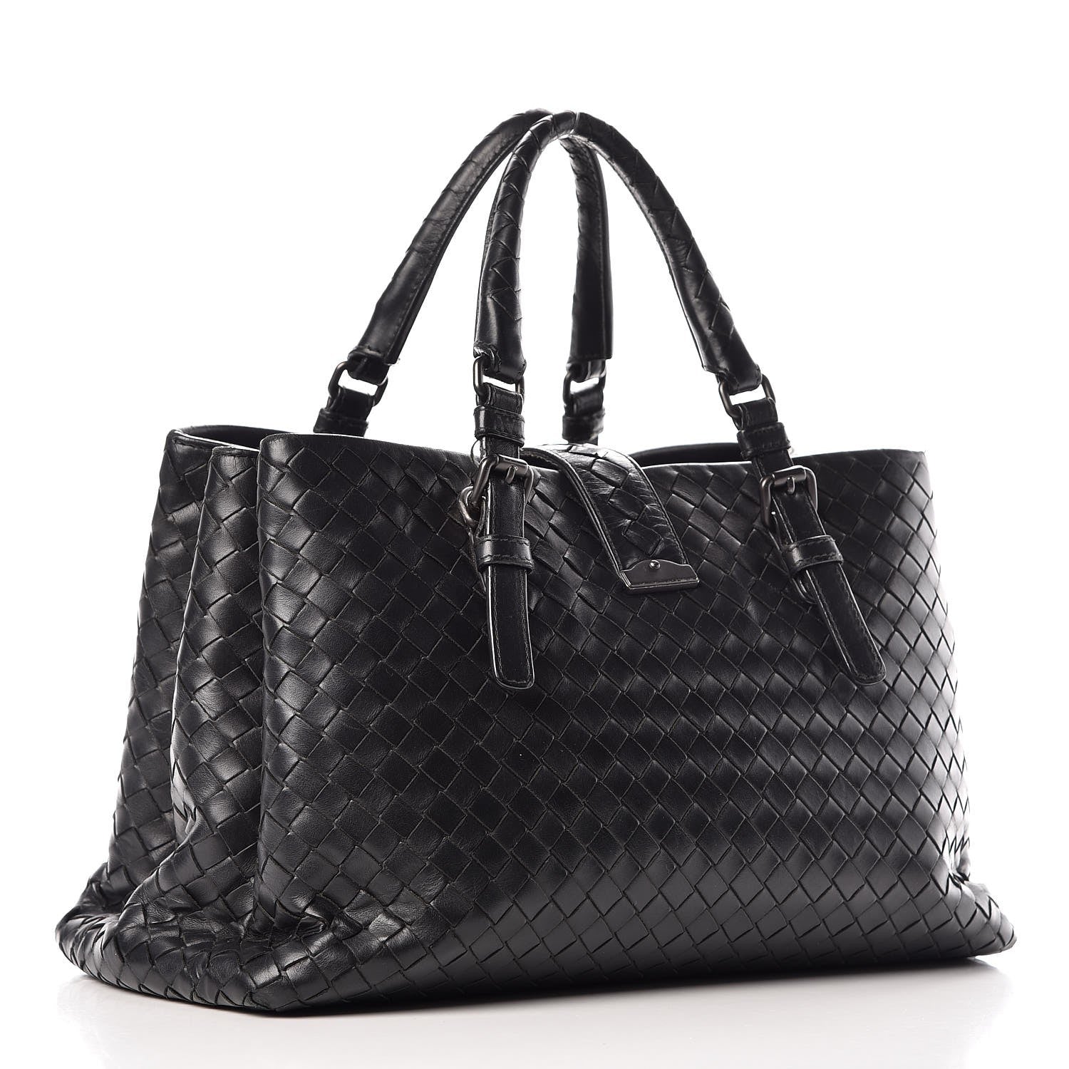 Bottega Veneta Light Calf Intrecciato Small Roma Black 3 of 19