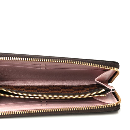 Louis Vuitton Damier Ebene Clemence Wallet Rose Ballerine 5 of 11
