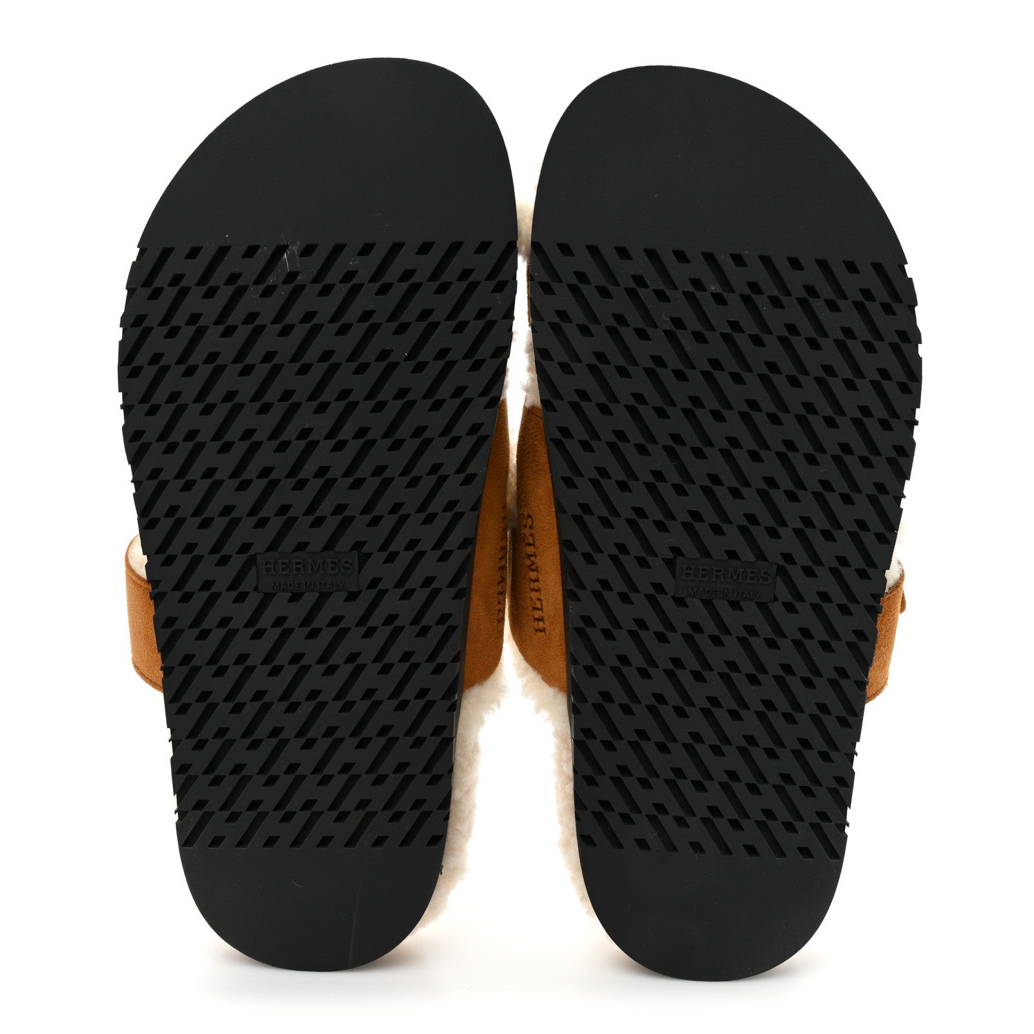 Hermes Suede Goatskin Woolskin Womens Chypre Sandals 36 Naturel Ecru 5 of 8