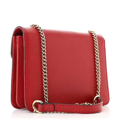 Gucci Dollar Calfskin Small Interlocking G Shoulder Bag Red 3 of 13
