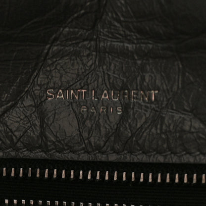 Saint Laurent Crinkled Calfskin Matelasse Monogram Medium Niki Chain Satchel Storm 6 of 8