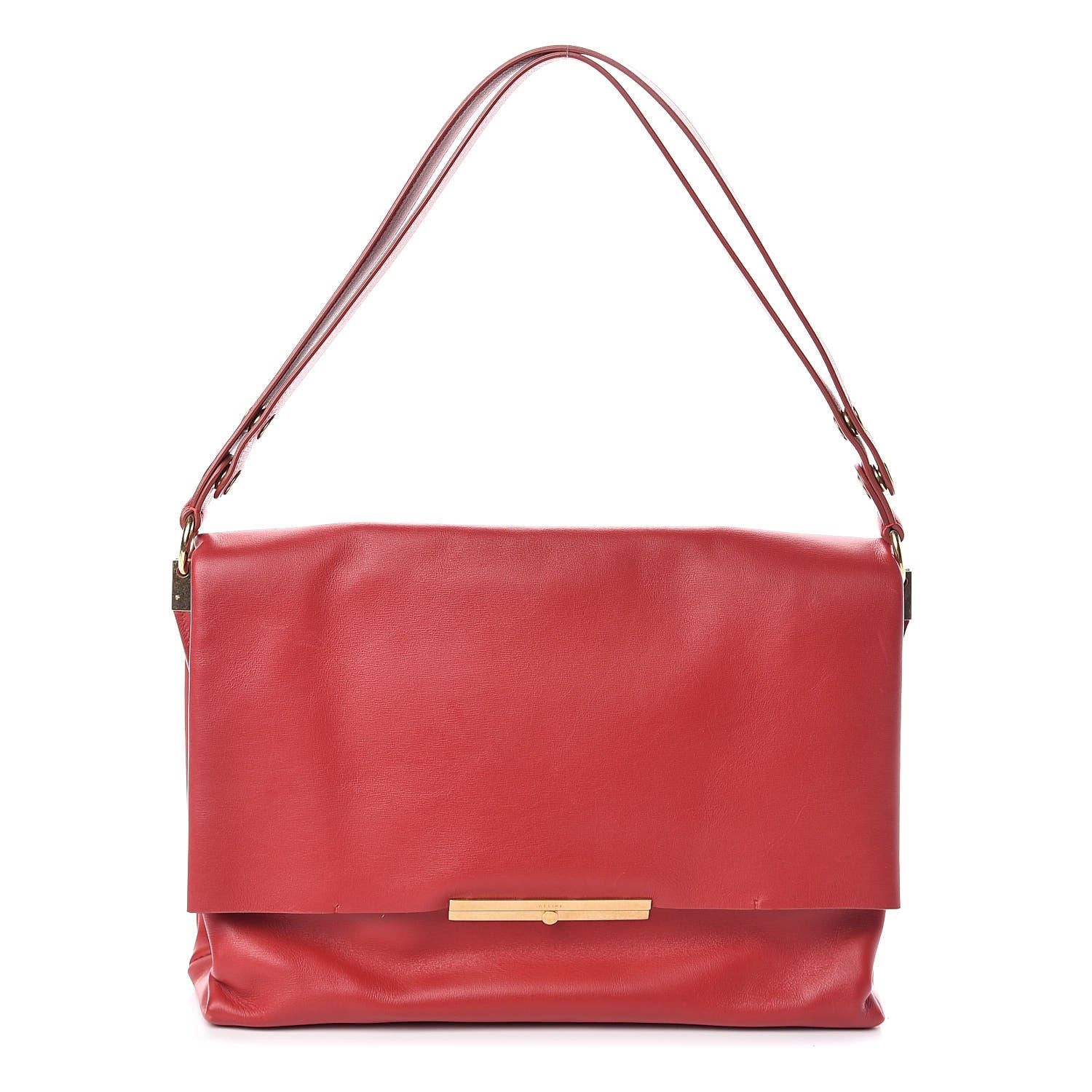 Celine Calfskin Blade Flap Bright Red 1 of 9