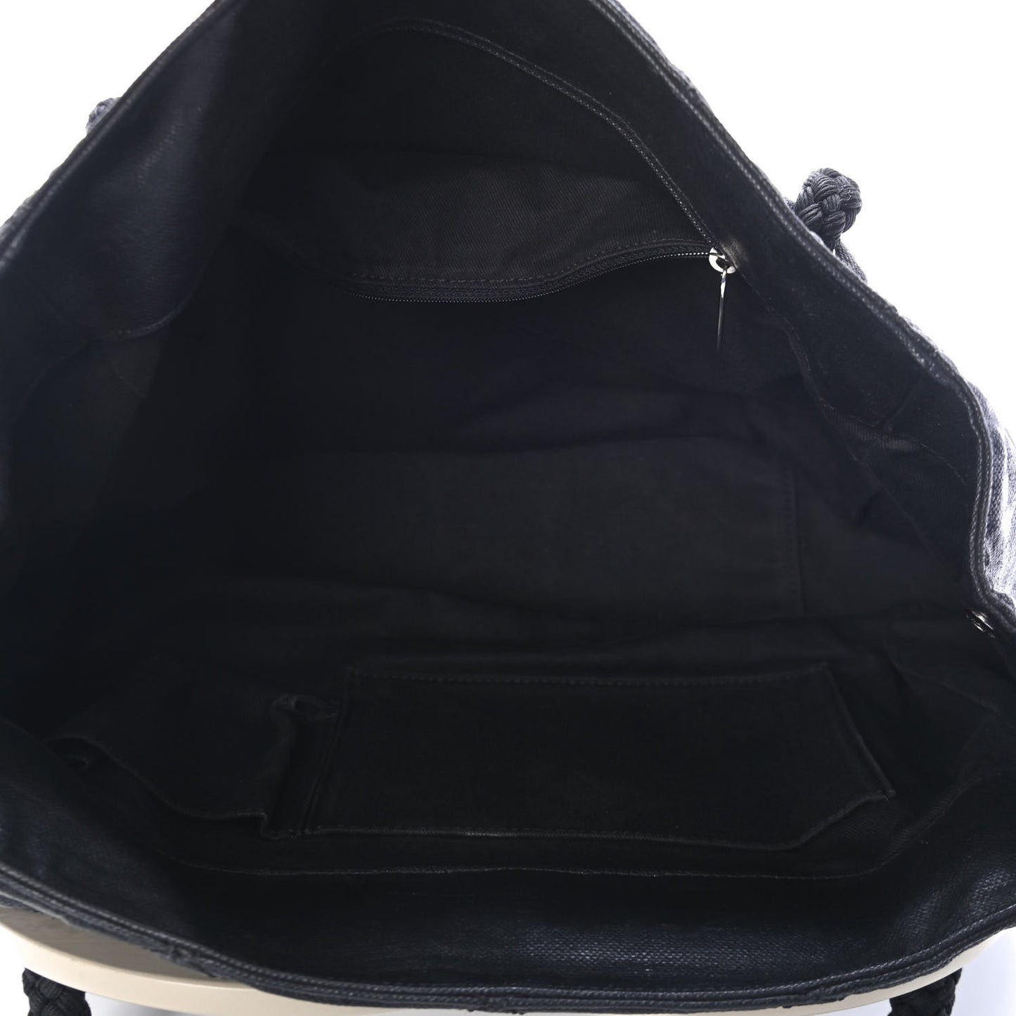 Coated Canvas Large CC Yacht Tote Black White