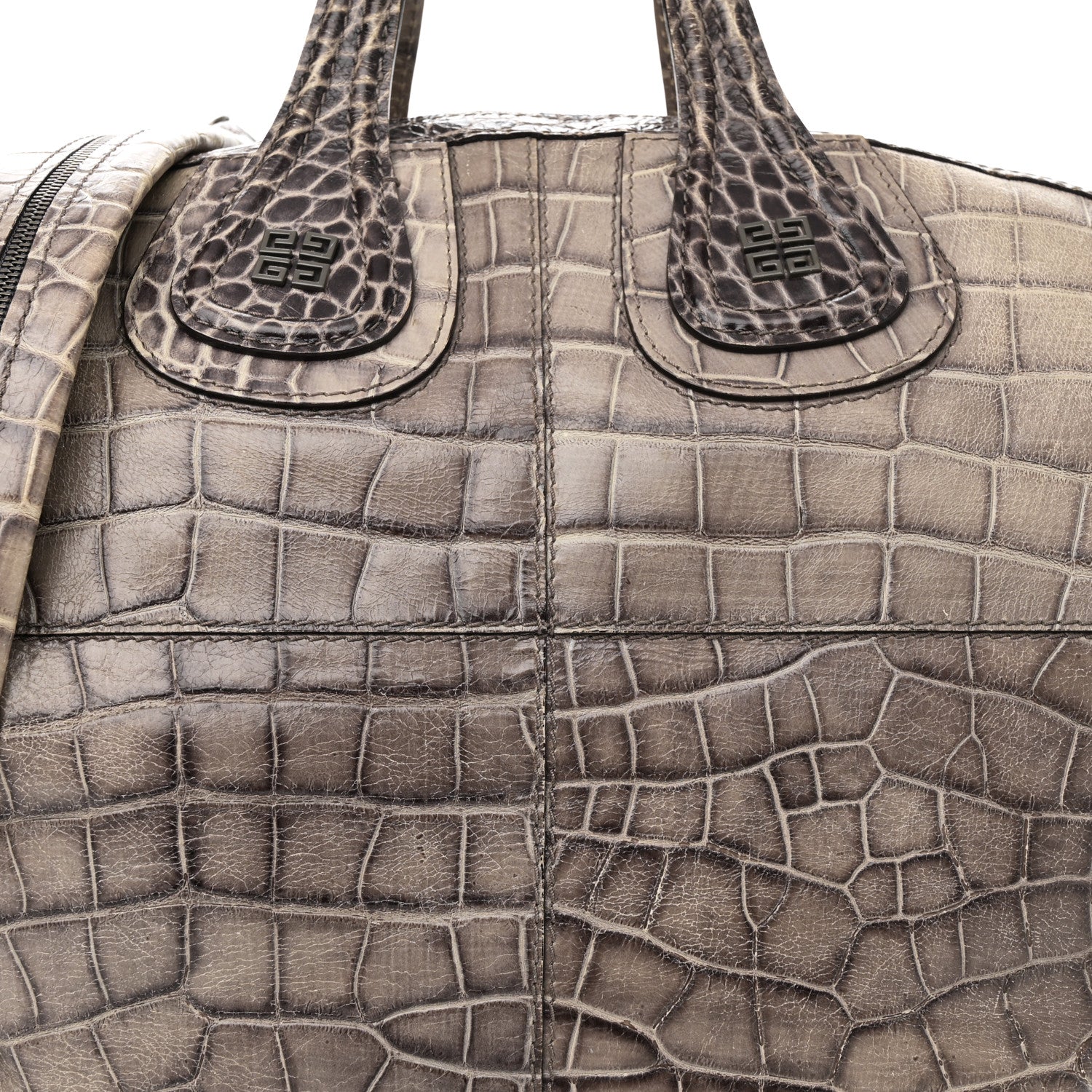 Givenchy Calfskin Crocodile Embossed Medium Nightingale Brown 7 of 9