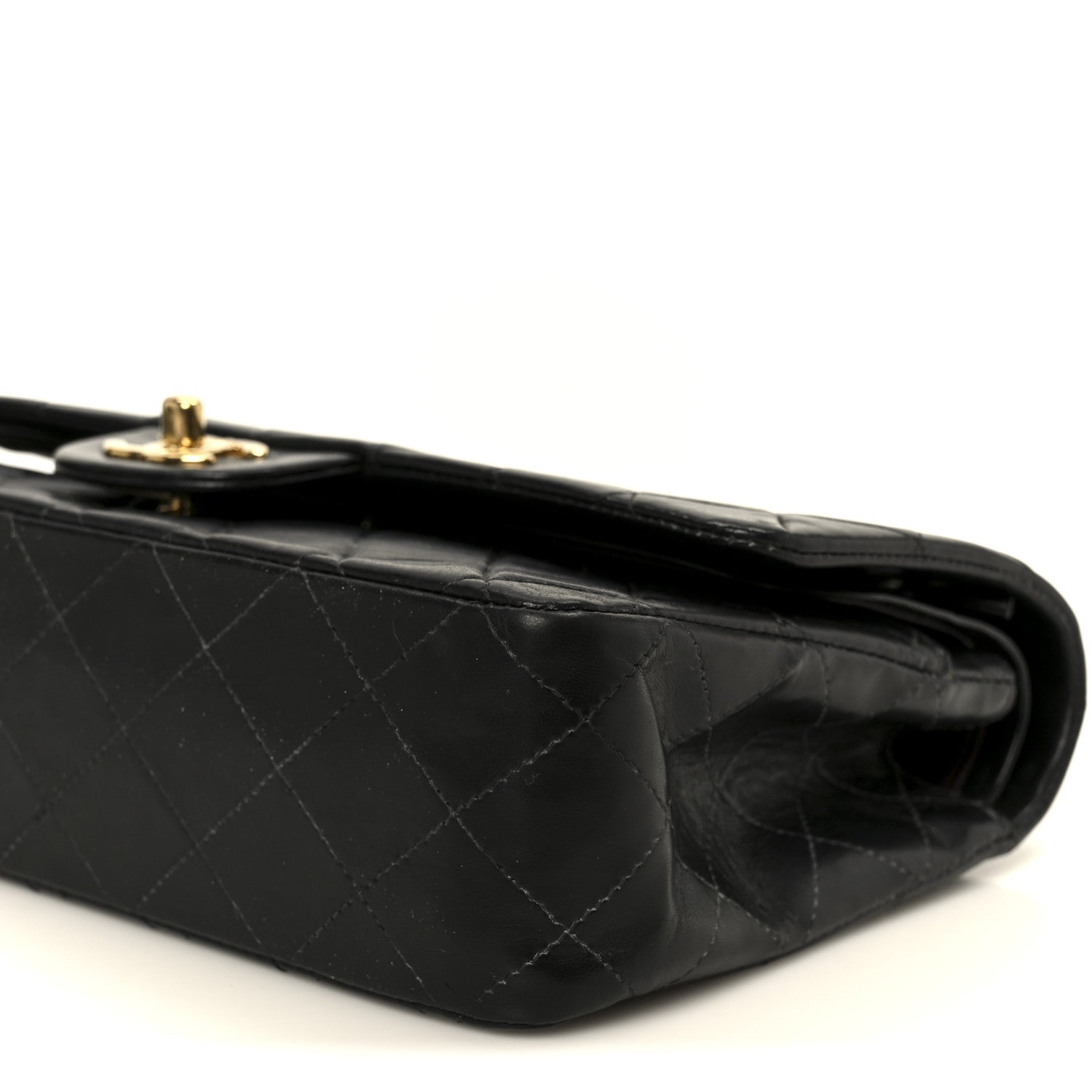 Chanel Lambskin Quilted Medium Double Flap Black 11 of 11