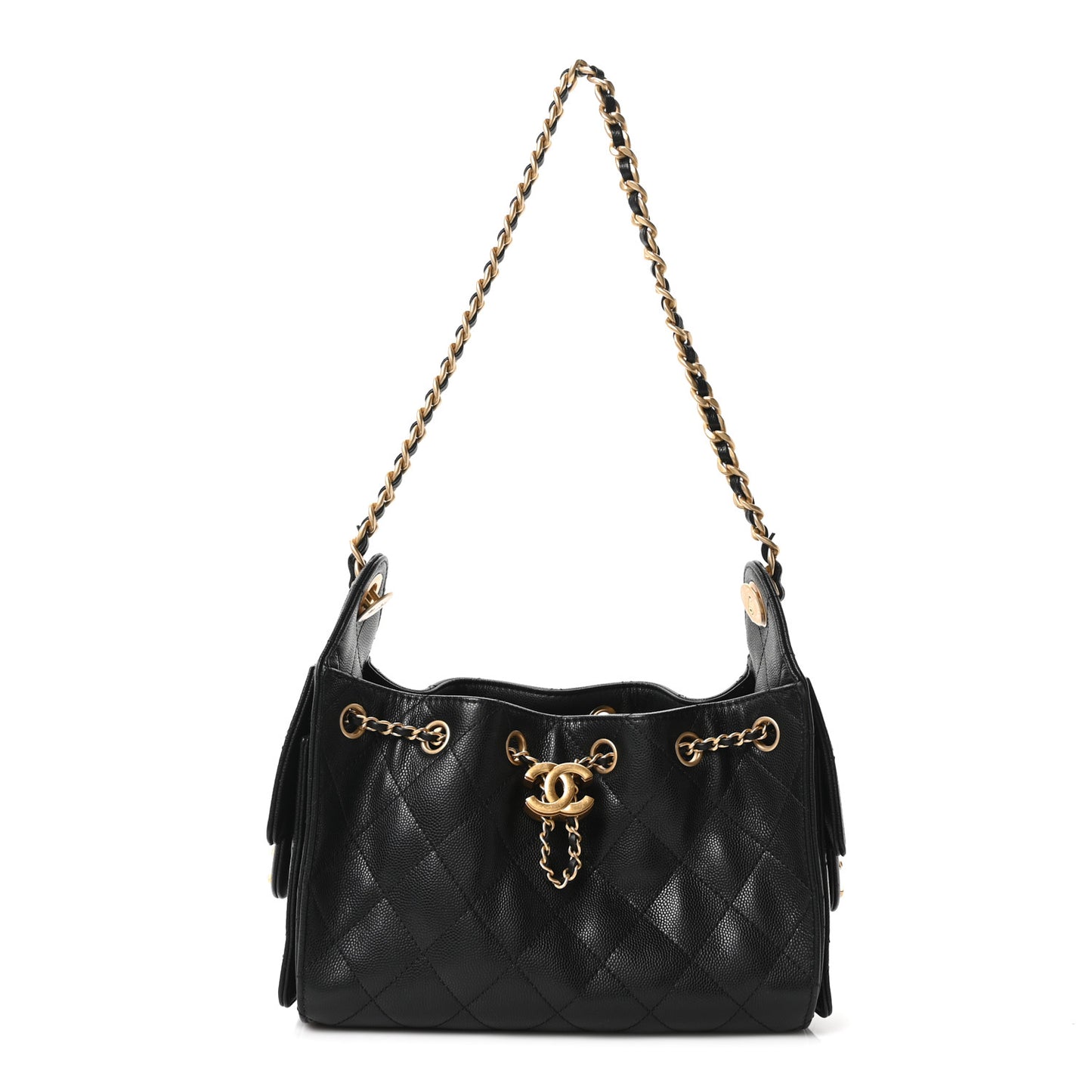 Caviar Quilted Mini Chanel 25 Handbag Black