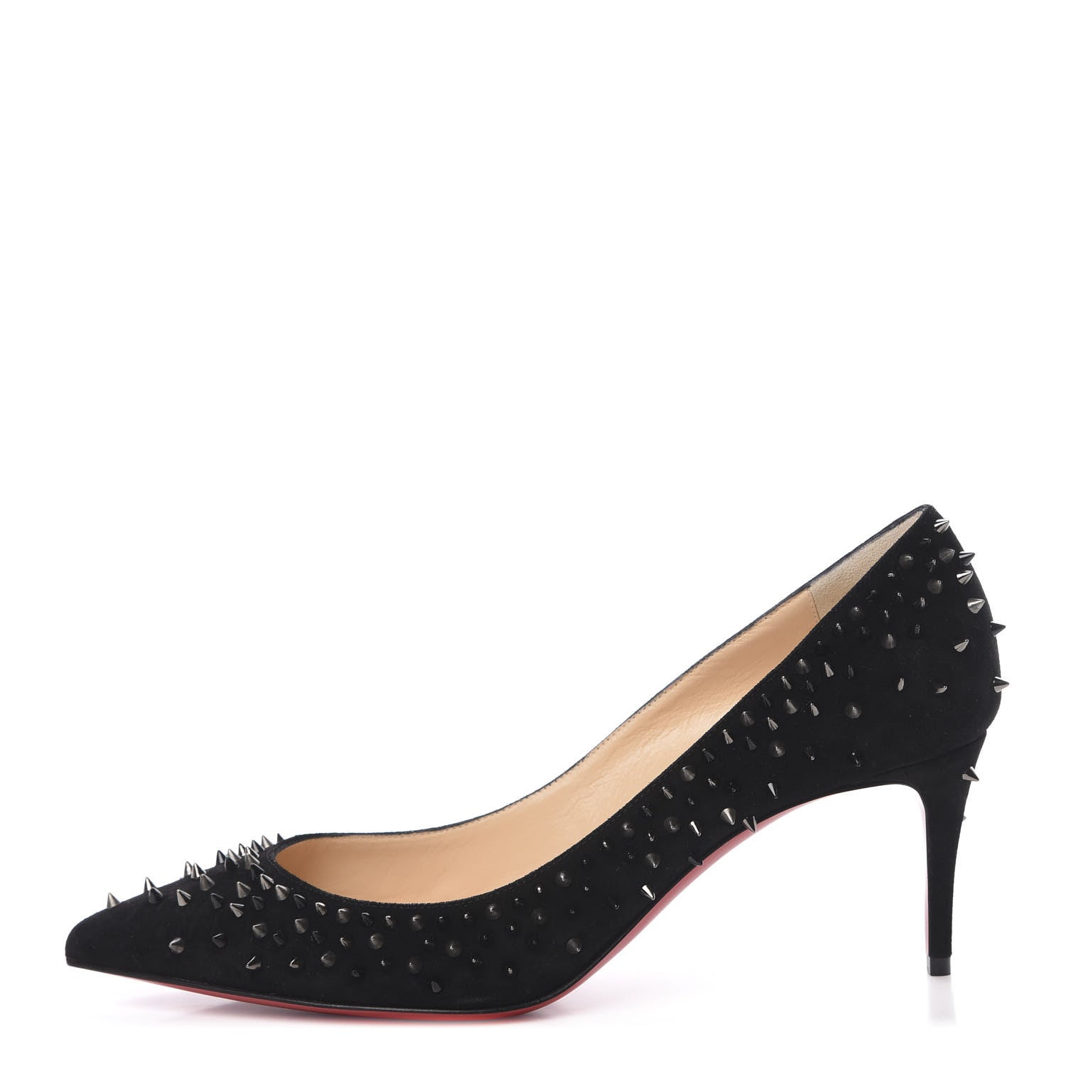 Christian Louboutin Veau Velours Studded Escarpic 70 Pumps 38.5 Black 1 of 9